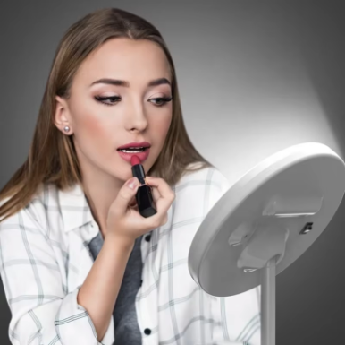 Espejo de Maquillaje LED Tricolor Táctil